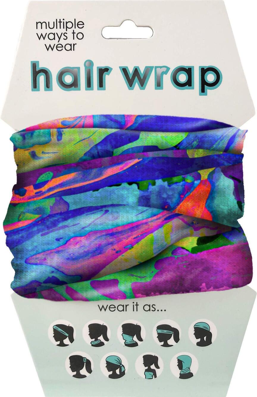 6326 Swirls Hair Wrap - Multifunctional Bandanna Headband Hair Tie